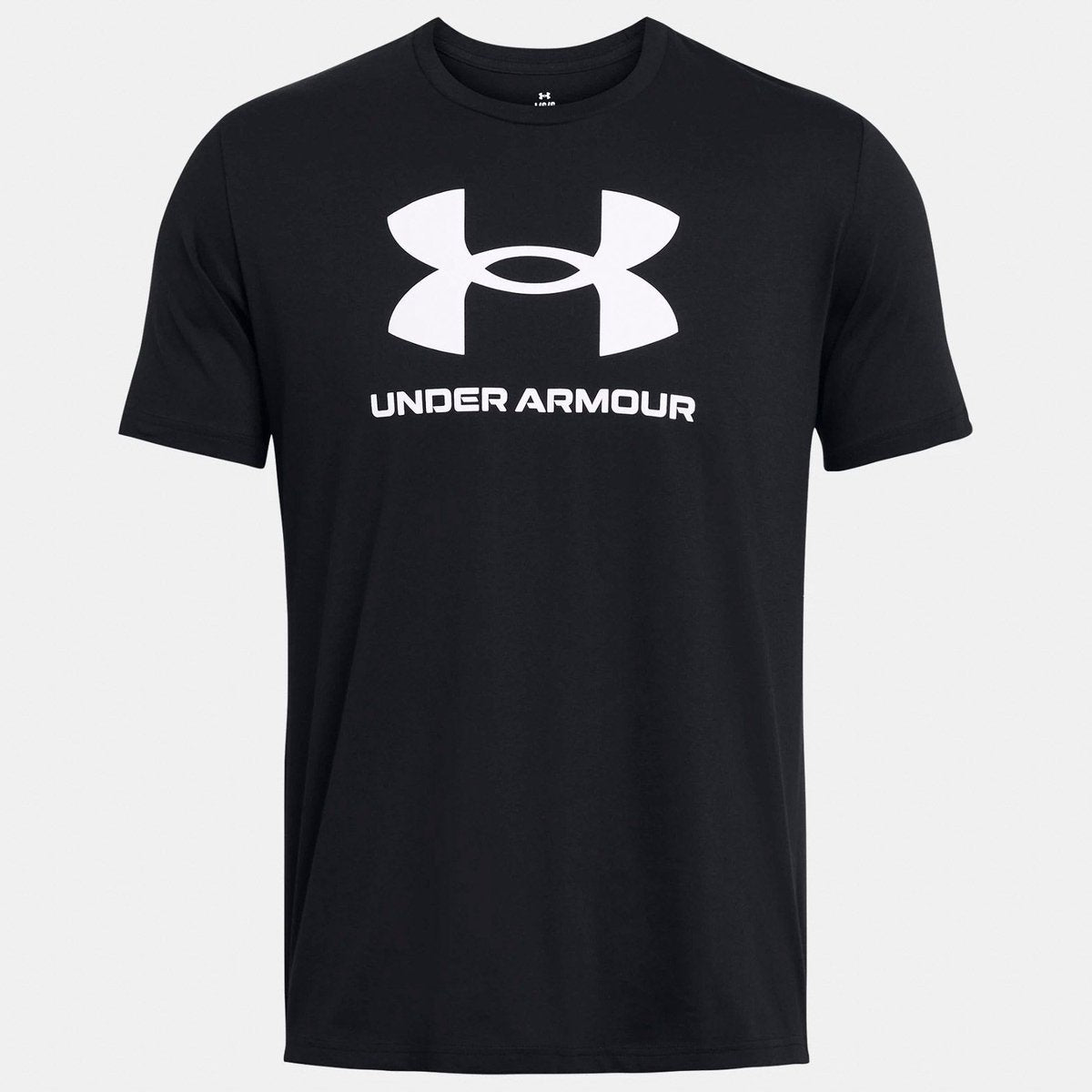 Under Armour UA Sportstyle Logo Update SS-BLK Chemise de sport pour hommes - Noir - Blanc