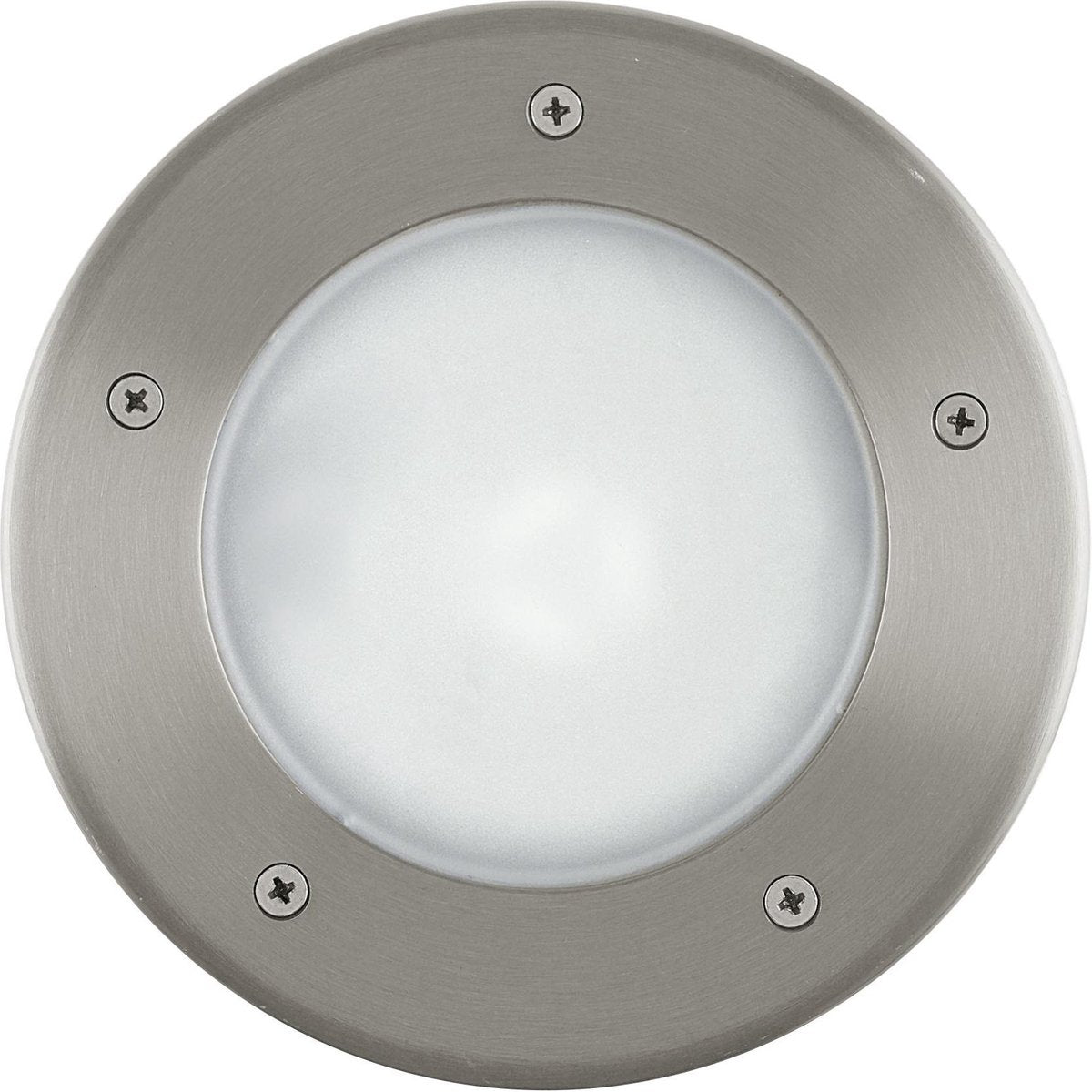 Eglo riga 3 - éclairage extérieur - lampe encastrable au sol - 1 lumière - acier inoxydable - blanc - ø17 cm