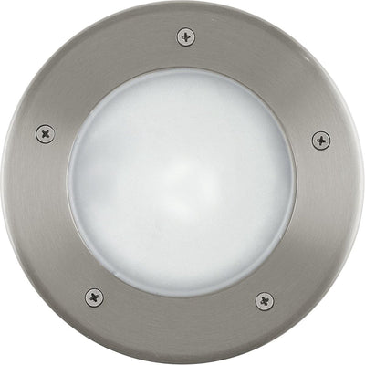 Eglo riga 3 - éclairage extérieur - lampe encastrable au sol - 1 lumière - acier inoxydable - blanc - ø17 cm