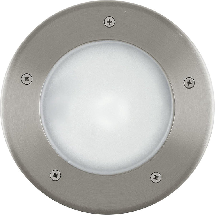 Eglo riga 3 - éclairage extérieur - lampe encastrable au sol - 1 lumière - acier inoxydable - blanc - ø17 cm