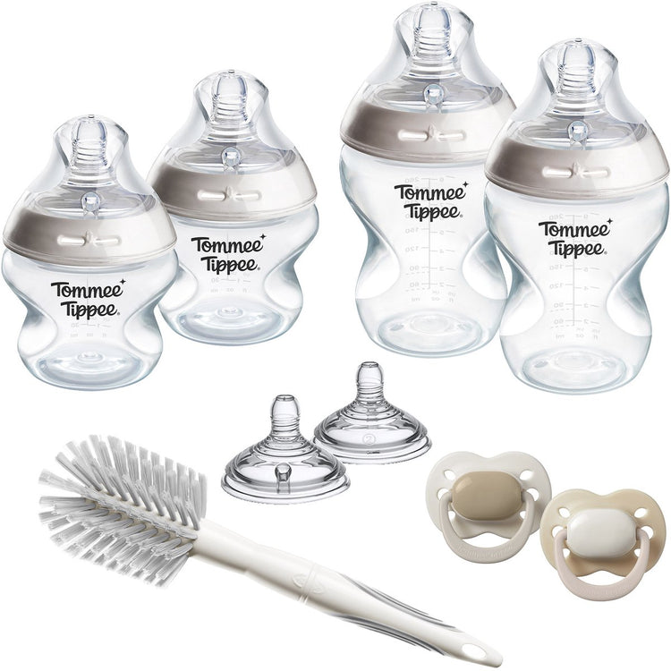 Tommee tippee coffret biberons et tétines natural start - biberons 150 ml et 260 ml pour nouveau-nés - 0 mois+