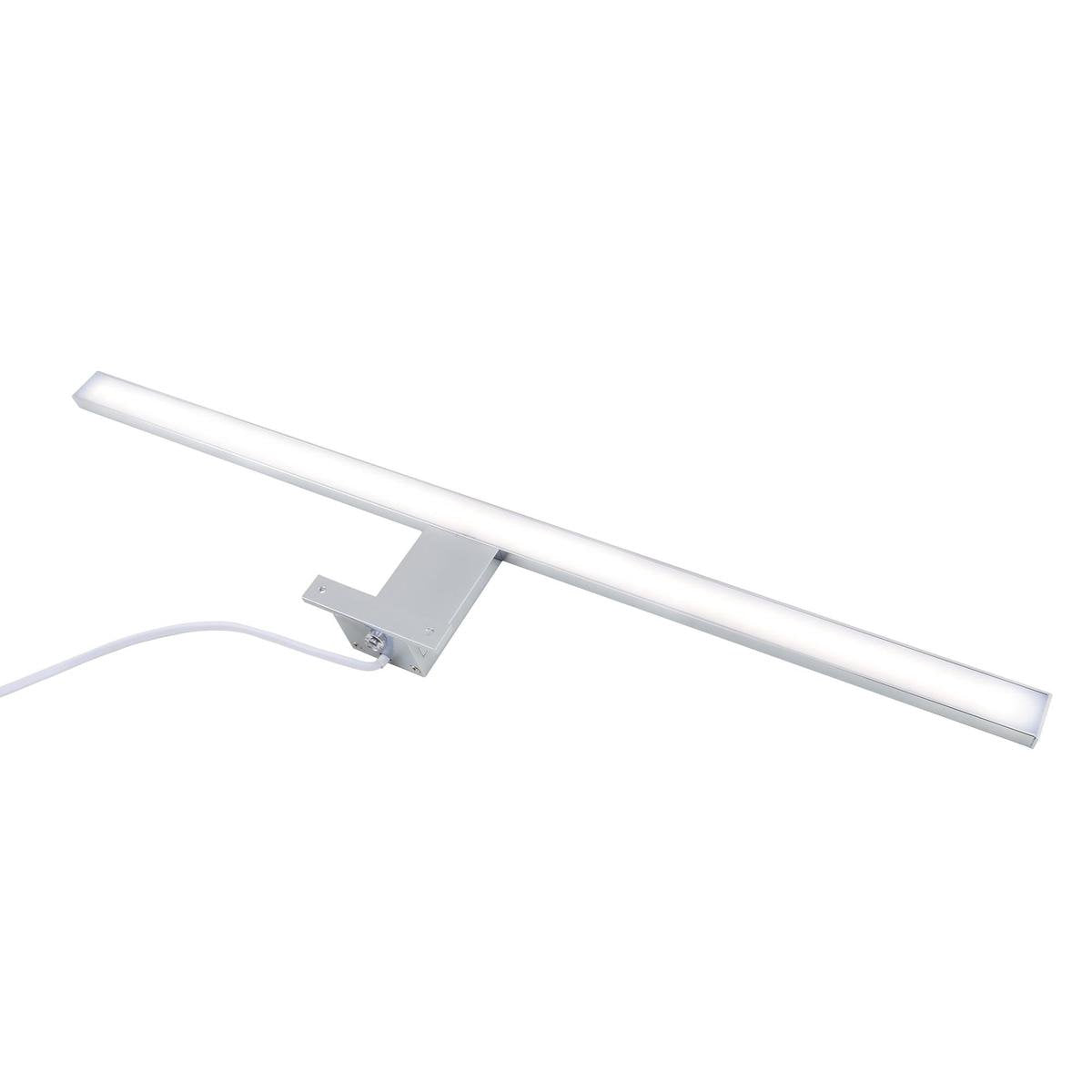 Briloner Thin - Lampe miroir LED - éclairage miroir salle de bain - lumière blanc neutre 4 000k - 8w - 900 lm - chrome - 60cm