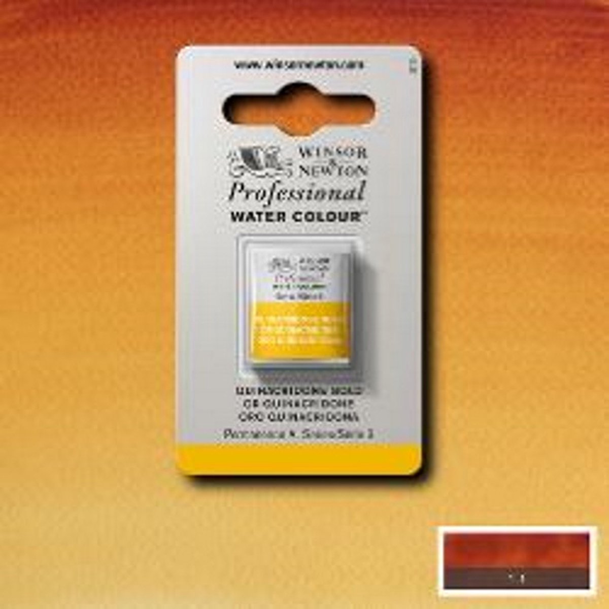 Winsor Newton peinture aquarelle professionnelle demi-tasse quinacridone or