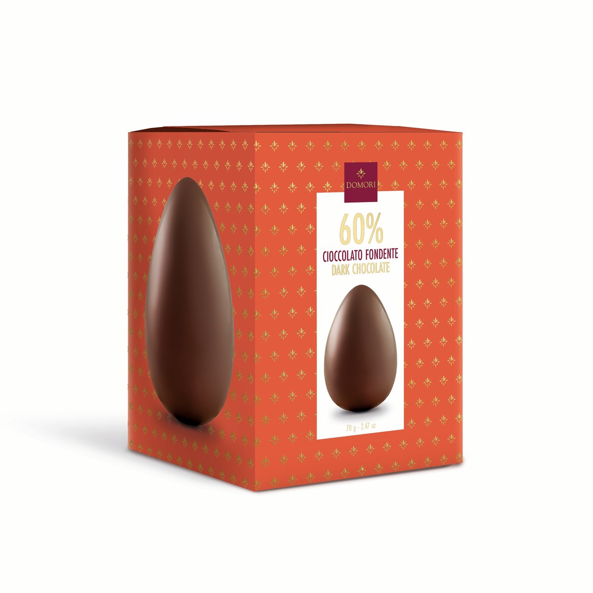 Domori -mini œuf de Pâques chocolat noir 60% – collection anthologie avec surprise – chocolat de Pâques italien de luxe – 70g