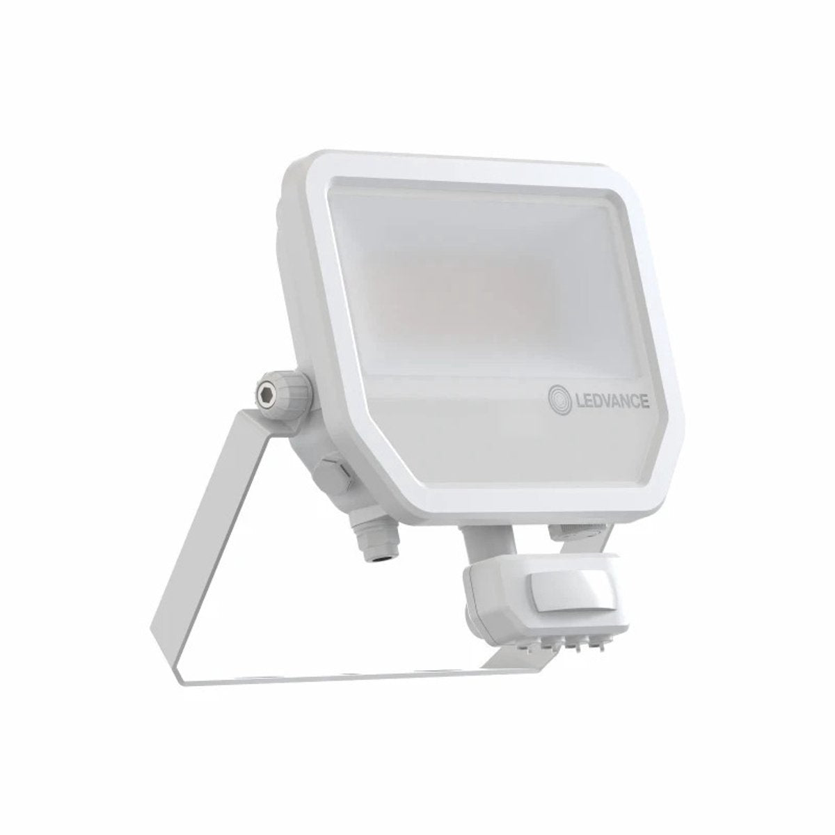 Ledvance projecteur led aluminium blanc 41w 5500lm 100d - 830 blanc chaud | ip65 - capteur de mouvement et de lumière - symétrique