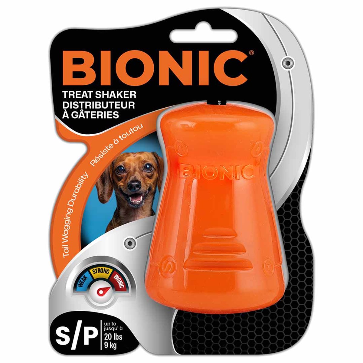 Jouet d'alimentation bionique shaker à friandises orange