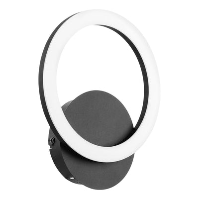 Applique intelligente Eglo connect.z parrapos-z - 24 cm - noir et blanc - lumière blanche orientable - dimmable - zigbee