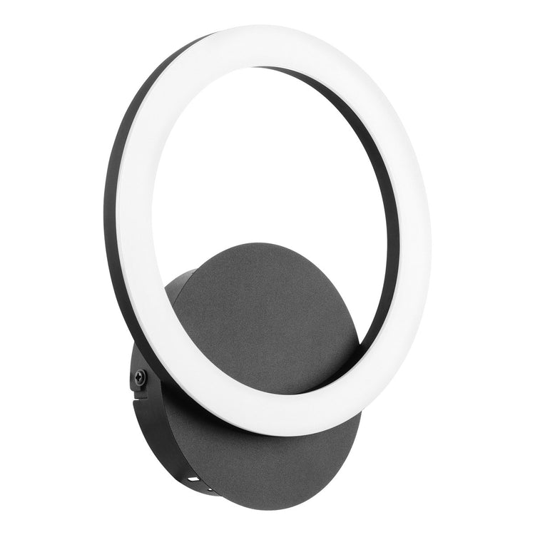Applique intelligente Eglo connect.z parrapos-z - 24 cm - noir et blanc - lumière blanche orientable - dimmable - zigbee