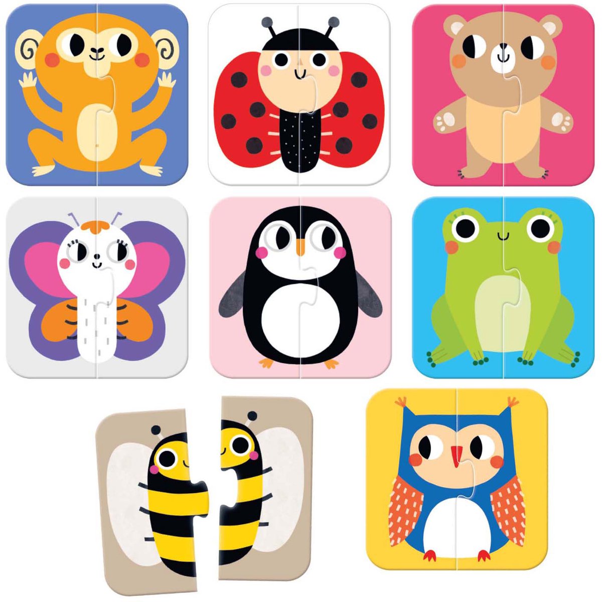 Banana Panda - sur -The -Go Puzzle Half Animals - 16e.