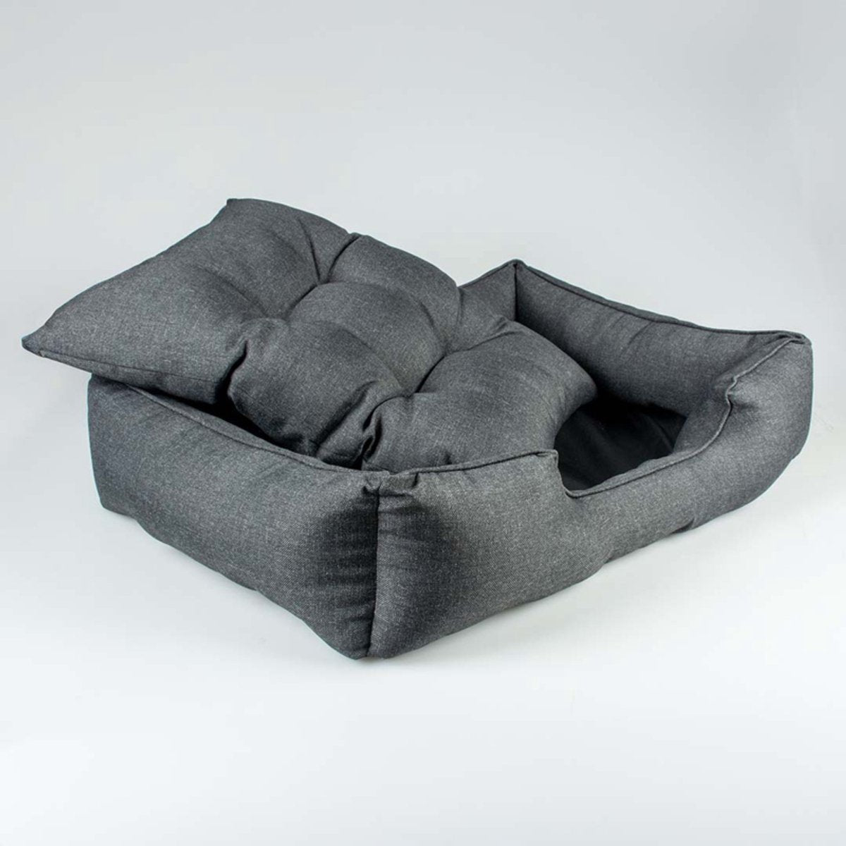 Duvo + lit pour chien duratex gris foncé m-60x80x16cm