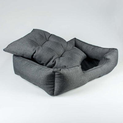 Duvo + lit pour chien duratex gris foncé m-60x80x16cm