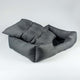Duvo + lit pour chien duratex gris foncé m-60x80x16cm