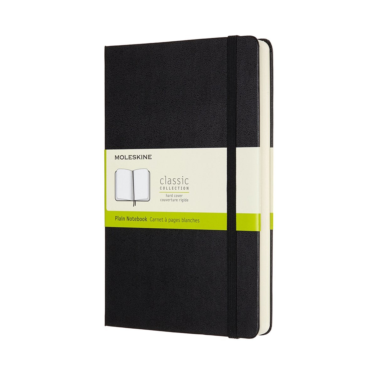 Carnet classique Moleskine - étendu - grand - couverture rigide - vierge - noir