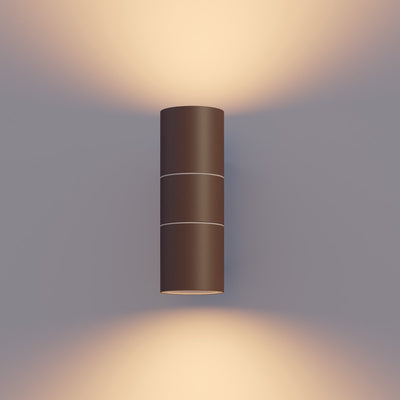 Applique Calex up downlight turin - 2x gu10 - ip54 résistant à l'eau et à la poussière - convient pour l'intérieur et l'extérieur - installation facile - cylindre - couleur rouille
