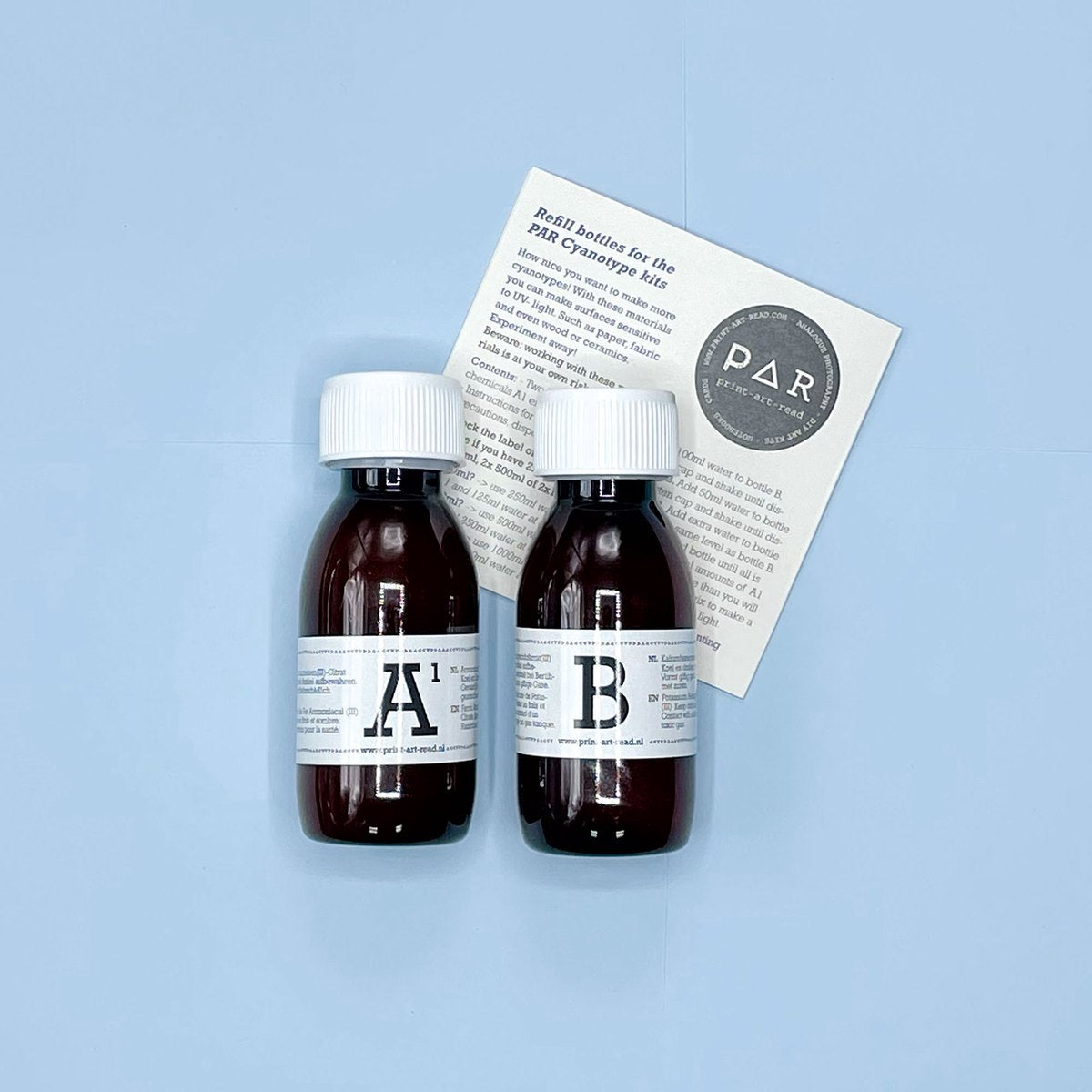 Par cyanotype recharge set jouets créatifs 2x250ml plan.