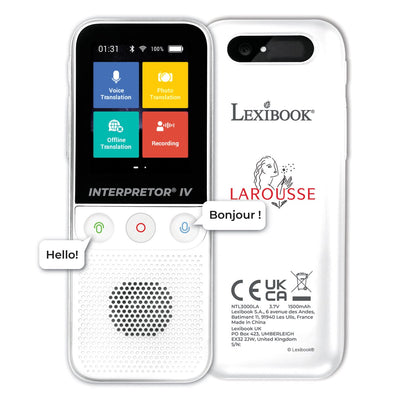 Traducteur vocal Lexibook 138 langues larousse®