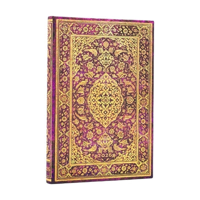 Paperblanks 2026 le verger (poésie persane) mini agenda horizontal flexible à couverture rigide de 12 mois 2026 (fermeture à bande élastique)