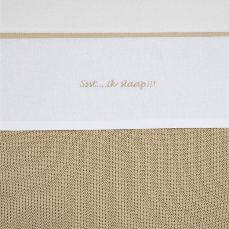 Meyco bébé chut... Je dors !! drap de lit - sable - 100x150cm - 0,3 tog