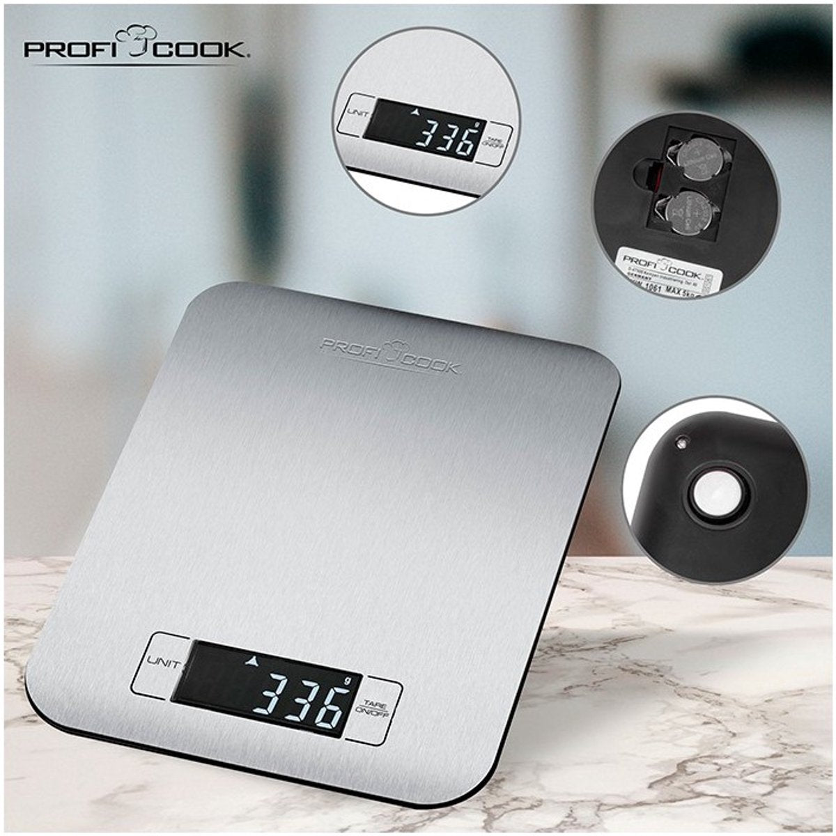 Proficook kw 1061 - balance de cuisine numérique