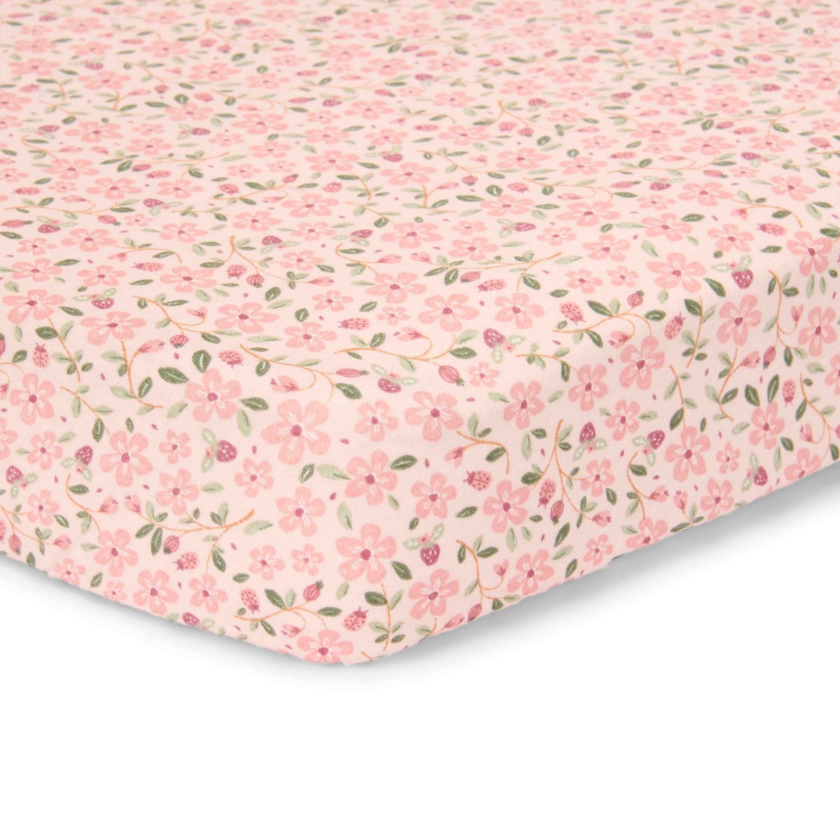 Drap-housse simple Little Dutch - rose - jardin de fées - fée florale