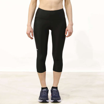 Under armour tech hi capri-blk pantalon de sport femme - noir - blanc