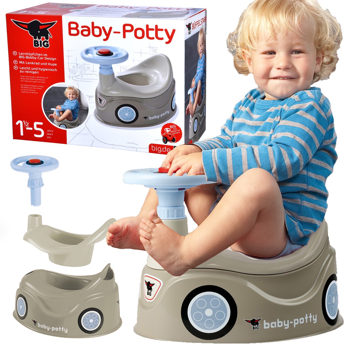 Big bébé Potty Plaspot avec Send Grey