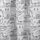 Differnz Rideau de douche bain - 180 x 200 cm - lesté - 100% polyester - blanc noir