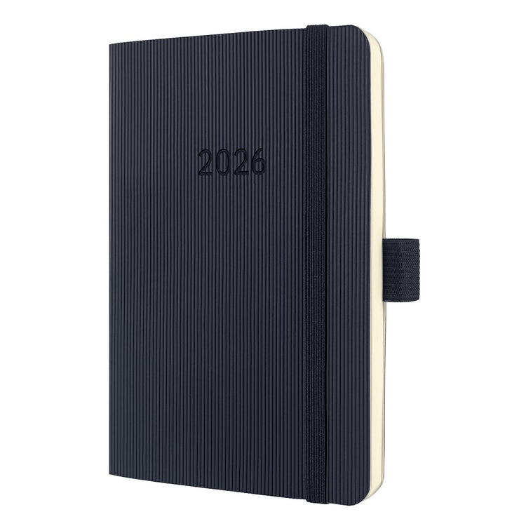 Agenda hebdomadaire Sigel 2026 conceptum - format A5 - avec pages de notes - noir - couverture souple - si-c2623