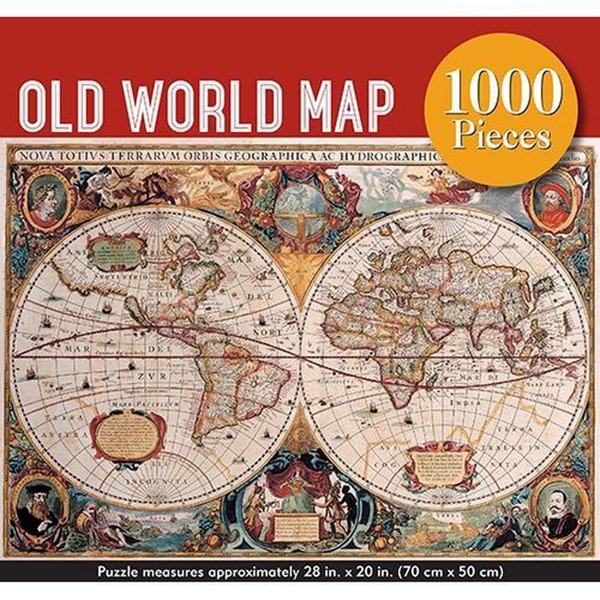 Puzzle Peter Pauper - carte du vieux monde - 1000 pcs