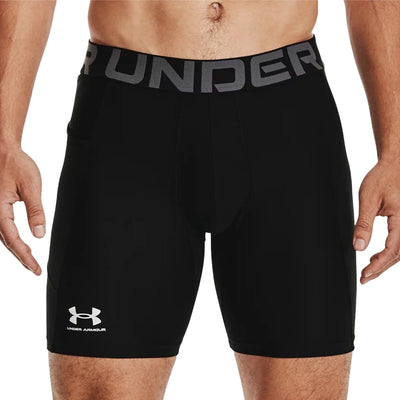 Under Armour UA HG Armour Shorts-BLK Pantalon de sport pour hommes - Noir - Blanc