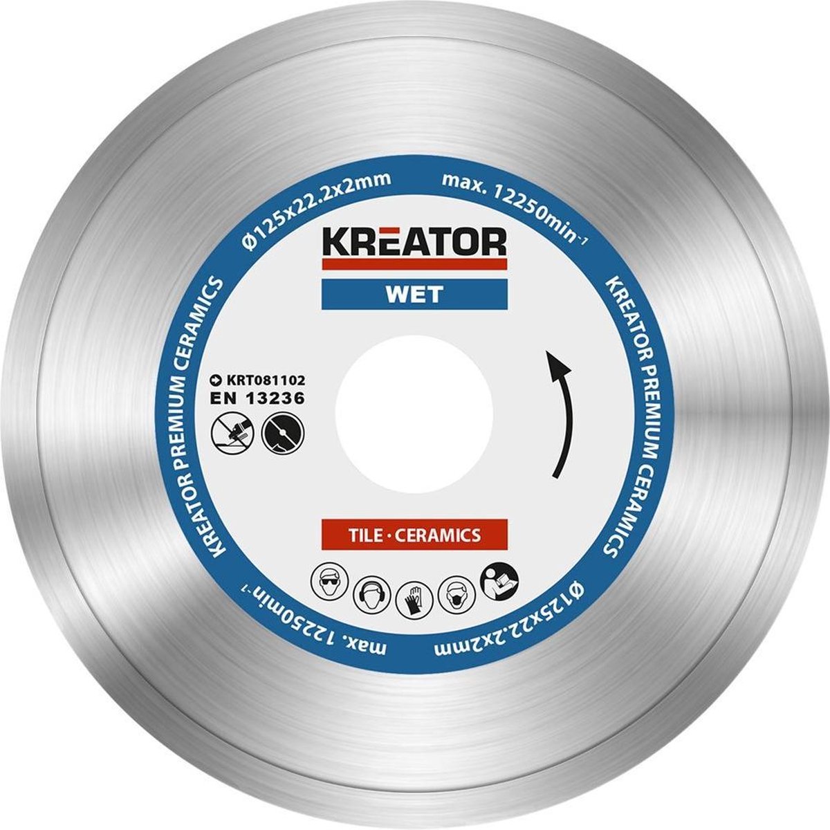 Kreator krt081102 disque diamant d125 premium humide