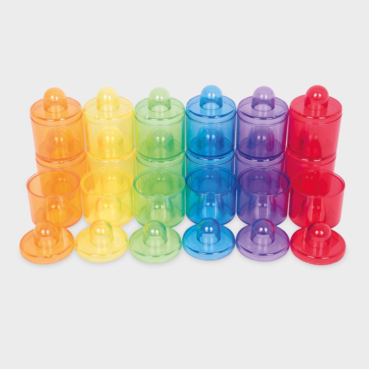 Pots colorés transparents Tickit ®
