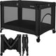 Lit de camping Lionelo amélie 3en1 : lit bébé + lit parapluie + parc – avec matelas confortable – compact et léger – entrée latérale – sac de voyage – 70x100 cm