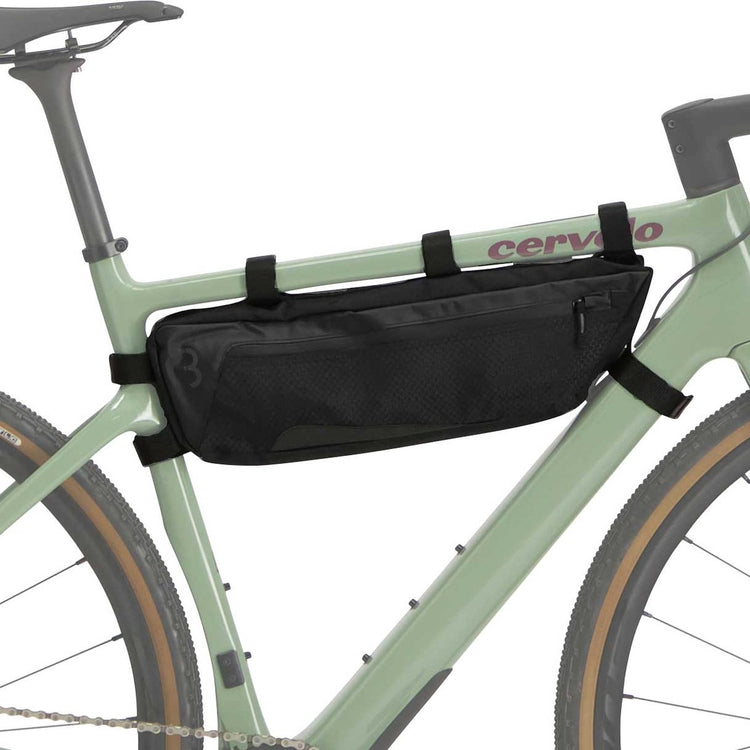 Bbb sac de cadre de vélo vélo de route vélo de gravier 4 litres - sac de vélo bikepacking résistant à l'eau - réglable - sacs de bikepacking - middle mate medium bsb-142
