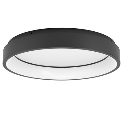 Plafonnier intelligent Eglo connect.z marghera-z - ø 60 cm - noir et blanc - lumière blanche rgb réglable - dimmable - zigbee