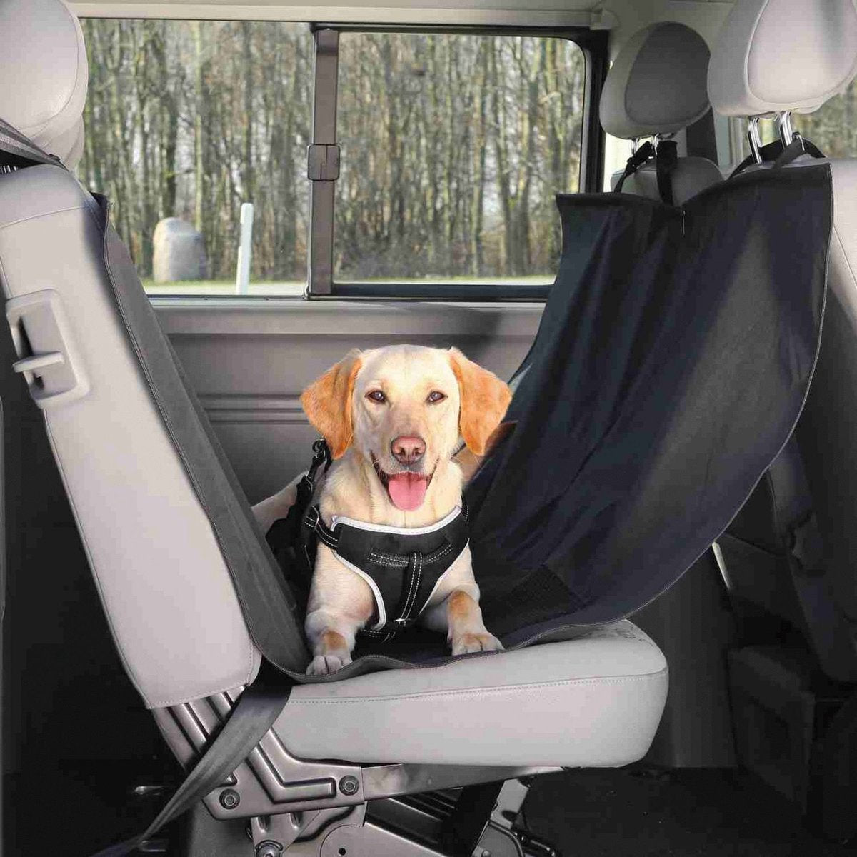 Trixie couverture de dog automatique avec protection de porte noire