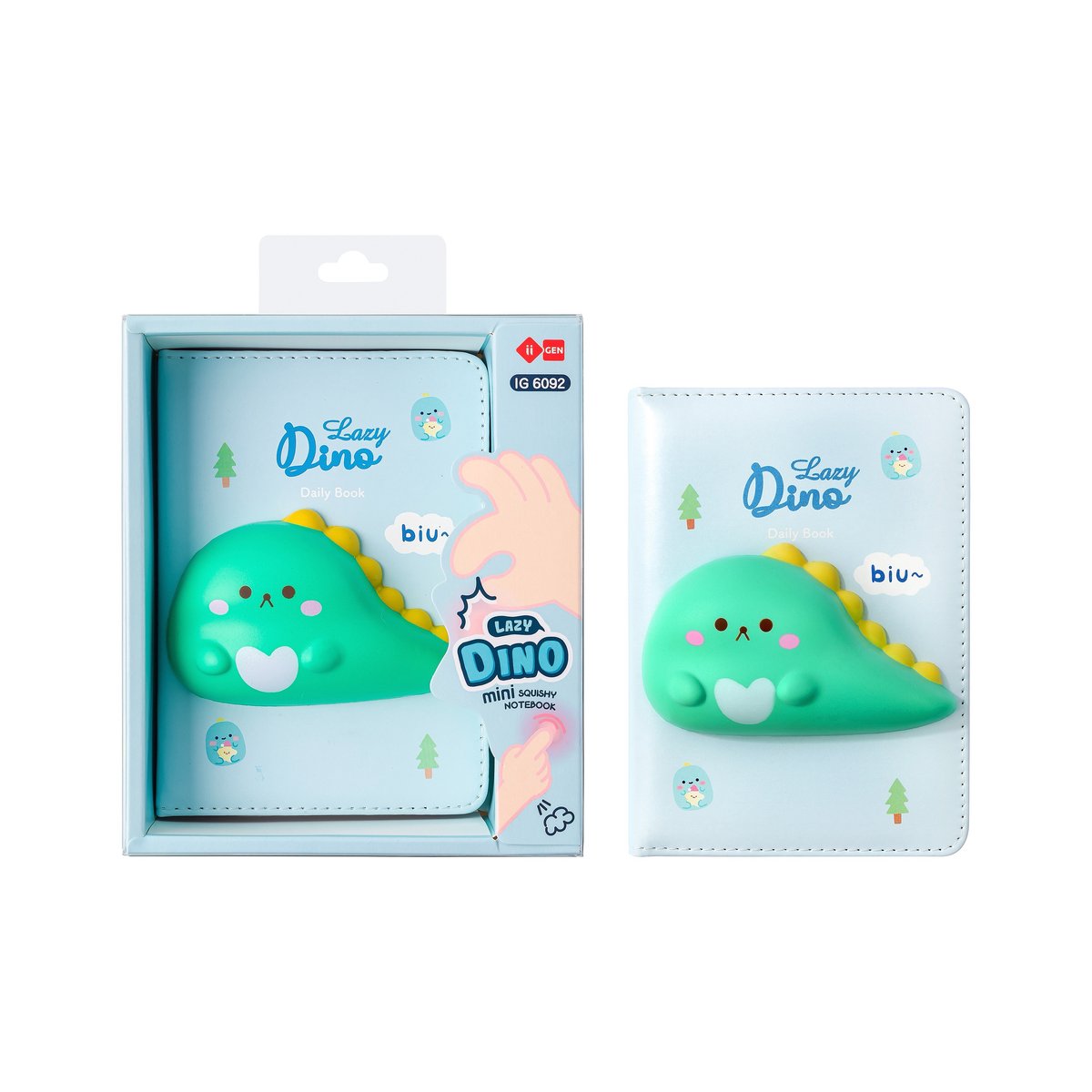 Lazy stars - carnet - dinosaure squishy - 1 pièce - 128 feuilles
