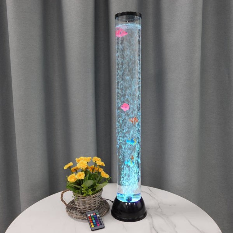 Lampe à bulles I-total - lampe poisson - grande lampe LED - réglable en plusieurs couleurs - incl. 6 poissons et télécommande - 80cm