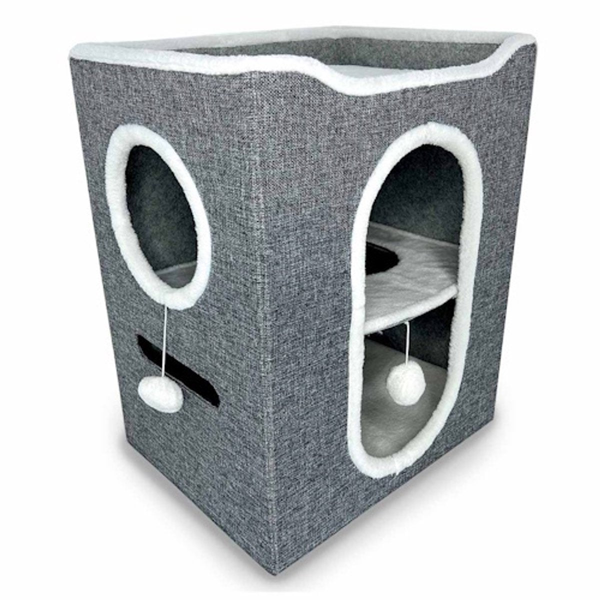 Duvo + maison pour chat gène 46x36x58cm gris