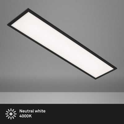 Briloner simple - plafonnier LED - plafonnier - panneau - 22w - 2 200 lm - lumière blanc neutre 4 000 K - 100 cm - noir