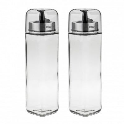 Kinghoff - set de bouteilles pour huile et vinaigre - bouteilles en verre - 270 ml - respectueux de l'environnement