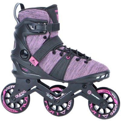 Tempish ayroo 3x90 patins à roues alignées femme - 3 roues 90mm - patins à roues alignées fitness speed - noir rose - taille 41