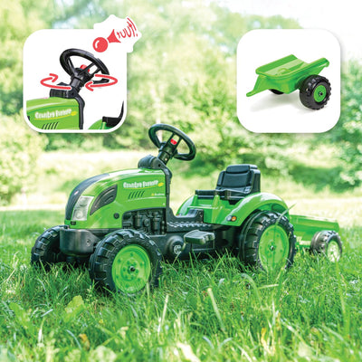Fermier de Falk - garçons - vert - tracteur à pédales