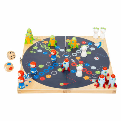 Petit pied de jeu de jeu en bois ludo