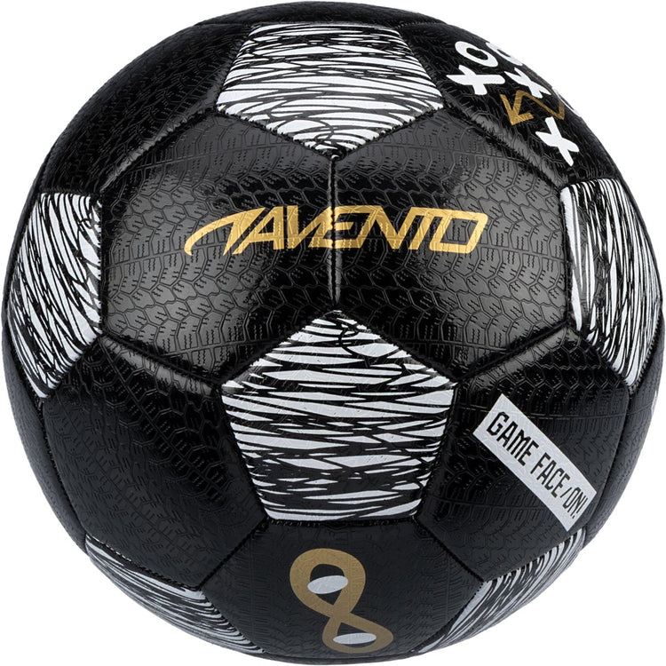Ballon de football Avento - tic tactic - noir - taille 5 - ø env. 22 cm - extra fort