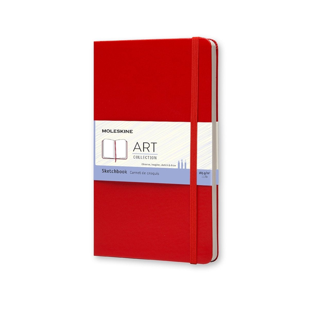Carnet de croquis d'art Moleskine - grand - couverture rigide - rouge