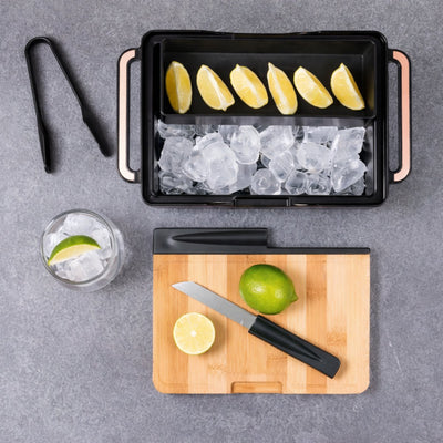 Bravo ! station de gin - distributeur de boissons de luxe - avec accessoires de cocktail - parfait pour les fêtes