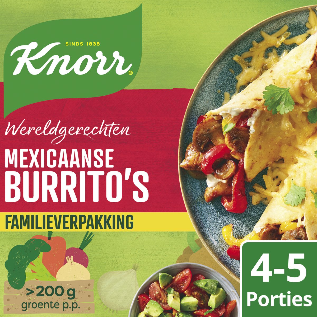 Knorr burritos xxl - Mexicain - 5 x 351 g - pack économique