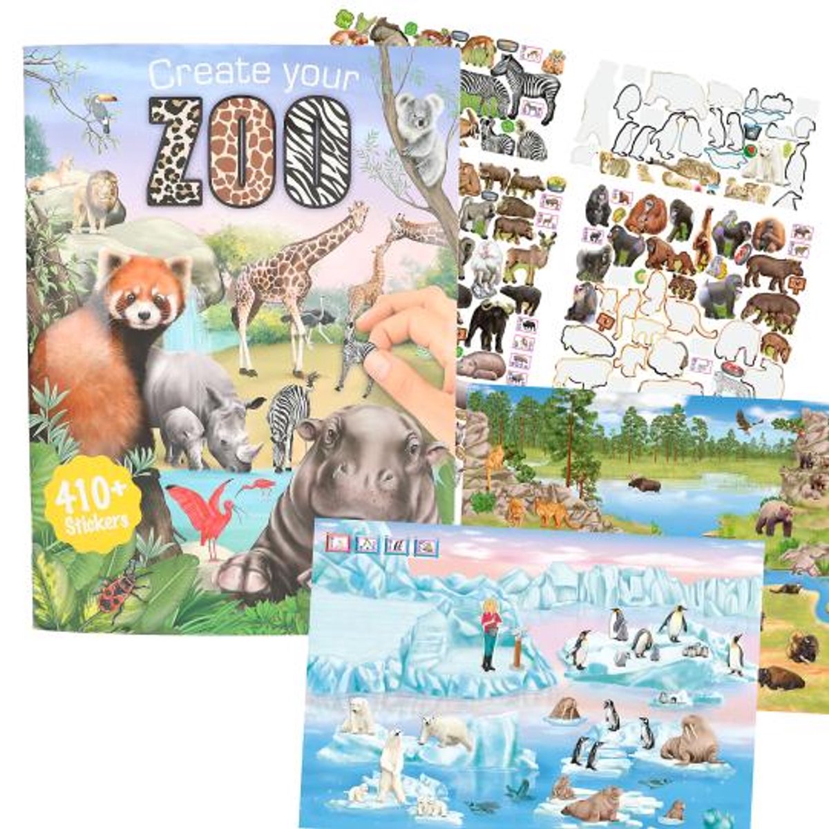 Depesche - créez votre livre d'autocollants pour zoo