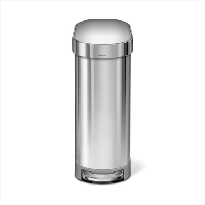 Poubelle slimline Simplehuman - 45 litres - acier inoxydable argenté